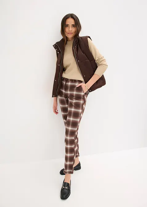 Vattert vest med lett glans, bonprix