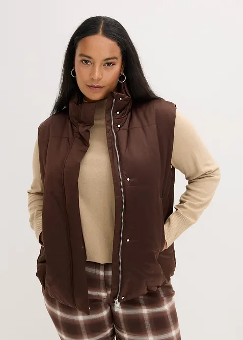 Vattert vest med lett glans, bonprix