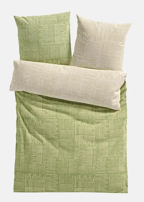 Vendbart sengesett med strukturmønster, bonprix