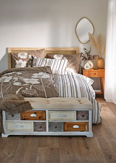 Sengesett med stripemønster, bonprix