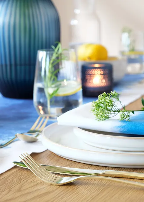 Tøyservietter i økologisk bomull (4-pack), bonprix