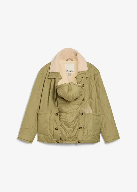 3-i-1- lett mammajakke med pilefôr og bæreinnlegg, bonprix