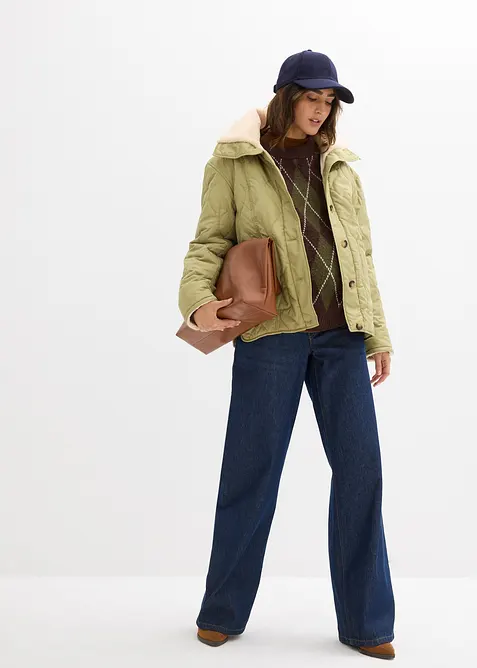 3-i-1- lett mammajakke med pilefôr og bæreinnlegg, bonprix