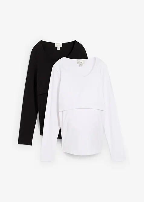 Mammatopp i økologisk bomull (2-pack), bonprix