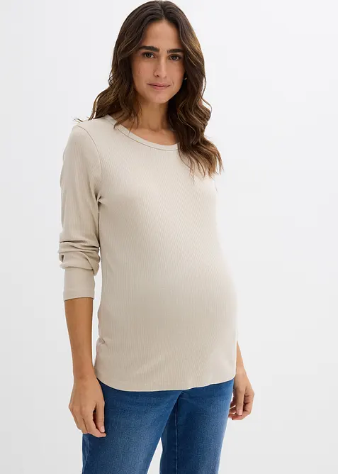 Mammatopp i ribbemateriale i 100% bomull (2-pack), bonprix