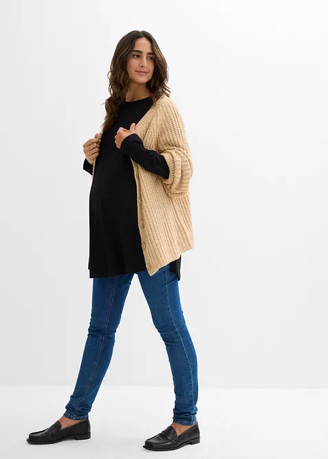 Lang mammatopp i 100% økologisk bomull med ammefunksjon, bonprix