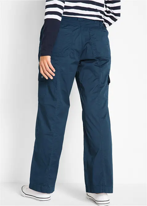 Cargojeans i bomull, Mid Waist, bonprix