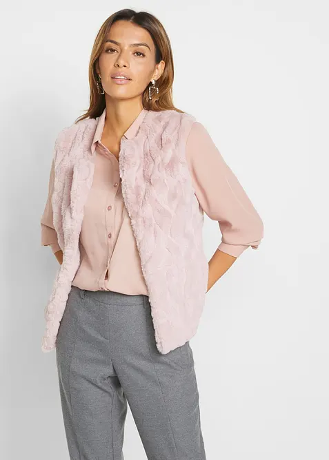 Vest i fuskepels, bonprix