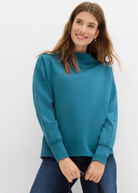 Oversized sweatshirt av mykt scubamateriale, bonprix