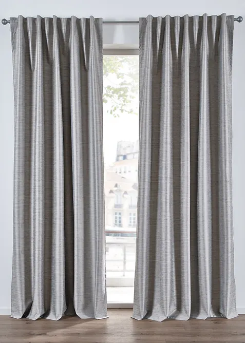 Mørkleggingsgardin i silkeaktig materiale (1-pack), bonprix