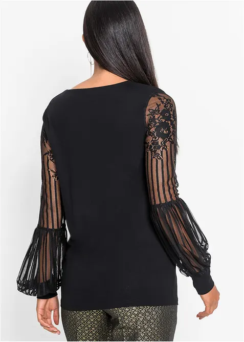 Langermet topp i viskosemiks, bonprix