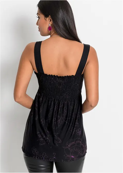 Ermeløs tunika i viskosemiks, bonprix