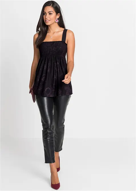 Ermeløs tunika i viskosemiks, bonprix