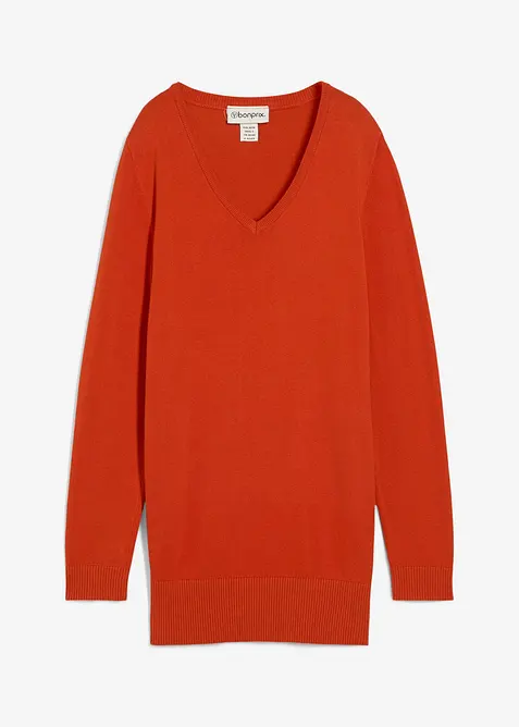 Lang basic-genser med V-hals, bonprix