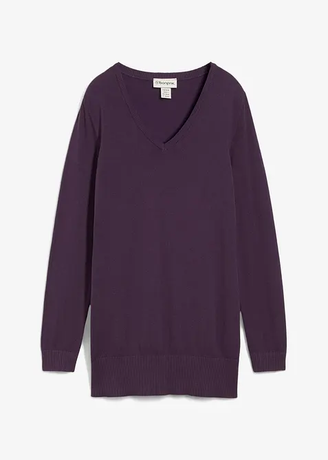 Lang basic-genser med V-hals, bonprix