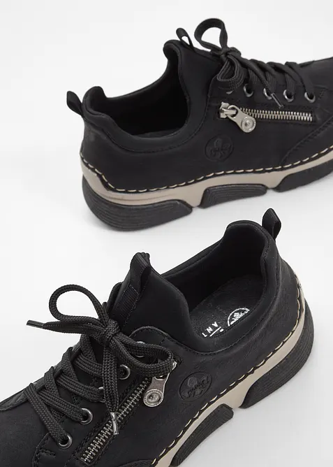 Komfortable sneakers med polstret inners&aring;le fra Rieker, Rieker