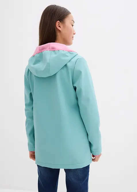 Softshelljakke med hette, vannavvisende, bonprix