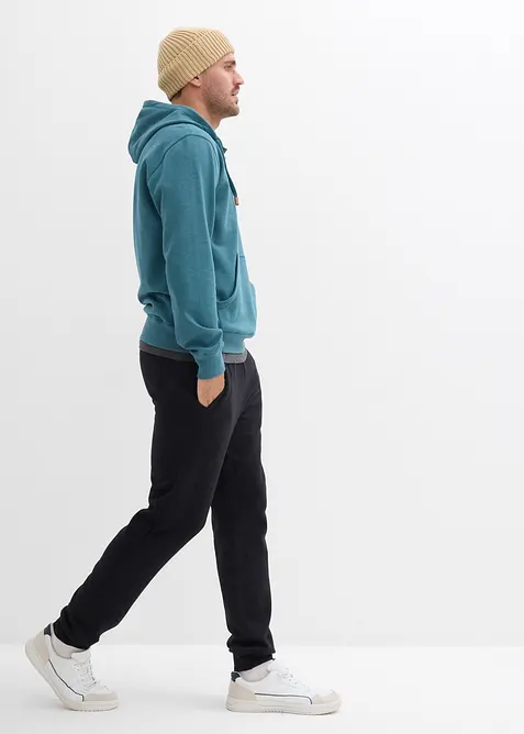 Hettegenser med detaljer i imitert skinn og mykt flosset innside, bonprix