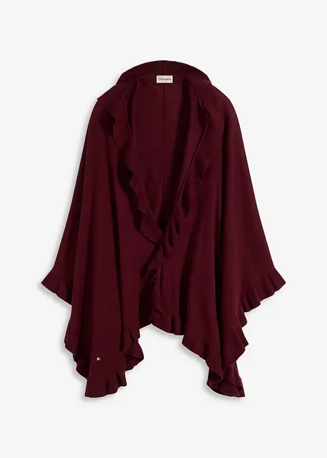 Poncho med kasjmirandel, bonprix