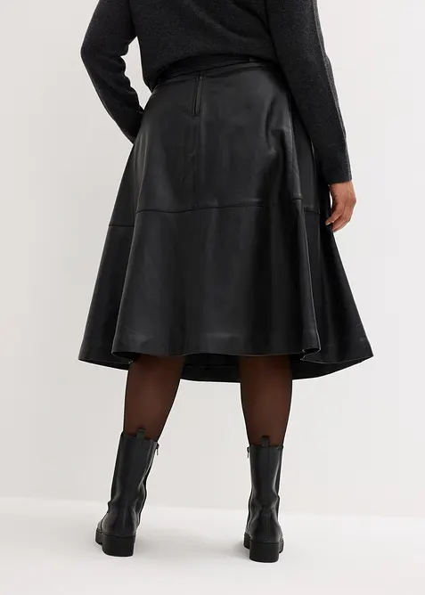 Skinnskj&oslash;rt i lammenappa med belte (2-delt sett), bonprix