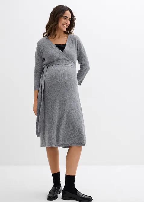 Svært myk og strikket mammakjole med 3/4-lange ermer, bonprix