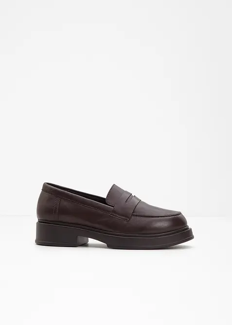 Loafers i skinn, bonprix