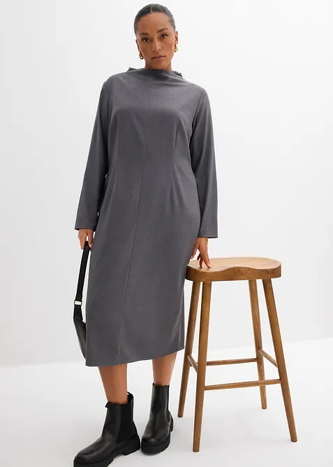 Midikjole i viskosemiks, bonprix