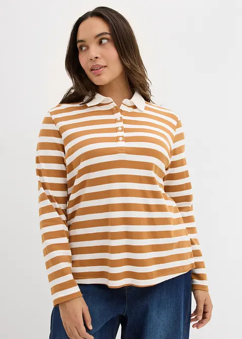 Poloskjorte i fast økologisk bomull, bonprix