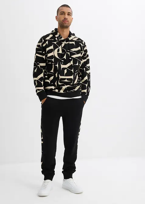 Sweatshirt med hette i økologisk bomull, Loose Fit, bonprix