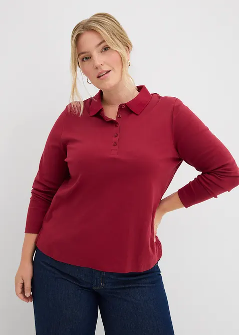 Poloskjorte i fast økologisk bomull, bonprix