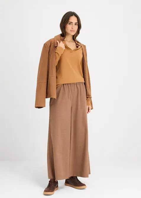 Poloskjorte i lett viskose, bonprix