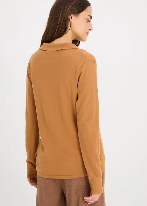 Poloskjorte i lett viskose, bonprix