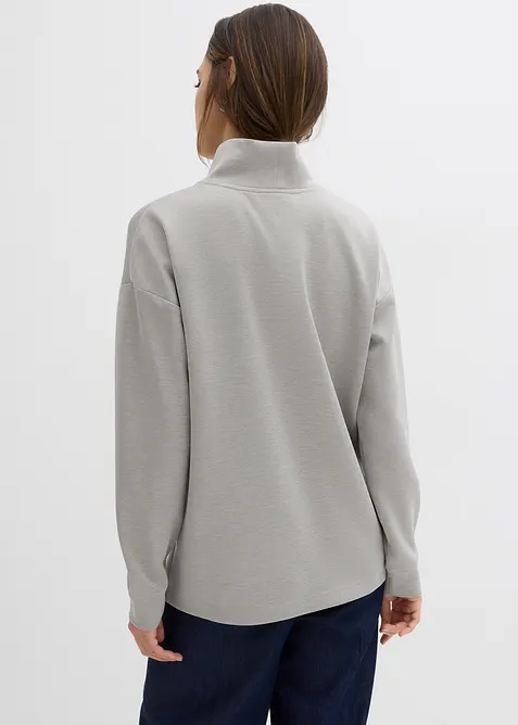 Topp i scuba-materiale med ståkrage, bonprix