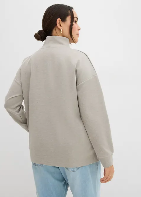 Topp i scuba-materiale med ståkrage, bonprix