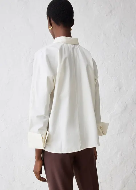 Skjorte med silke, bonprix