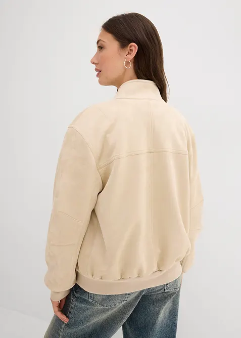 Jakke i imitert semsket skinn, bonprix