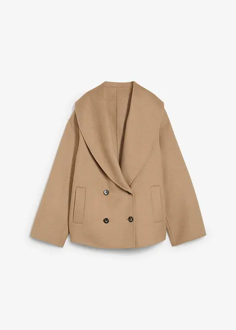 Oversized jakke i myk ullmiks, bonprix