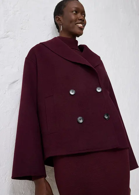 Oversized jakke i myk ullmiks, bonprix