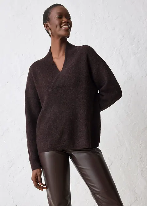 Genser i varmende alpakkamiks, bonprix