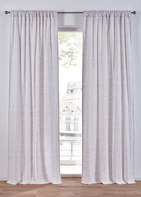 Jacquardvevd gardin i økologisk bomull (1-pack), bonprix