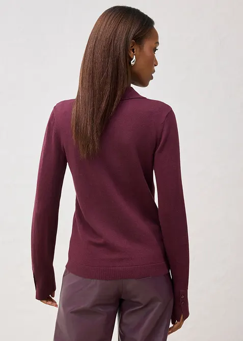 Finstrikket cardigan i myk ullmiks, bonprix