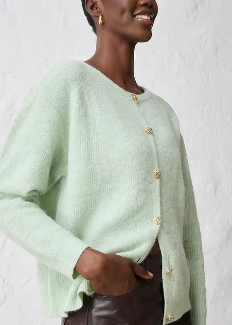 Cardigan i varmende alpakkaull-miks, bonprix