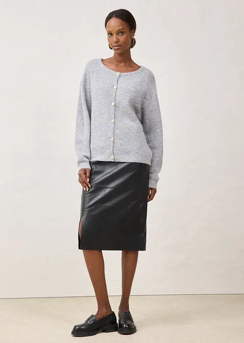 Cardigan i varmende alpakkaull-miks, bonprix