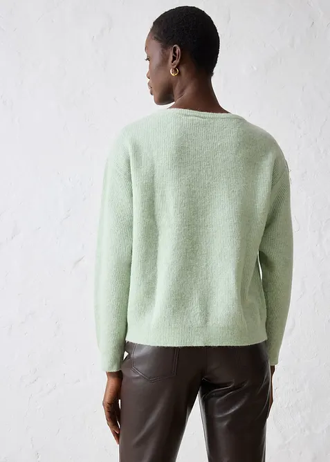 Cardigan i varmende alpakkaull-miks, bonprix