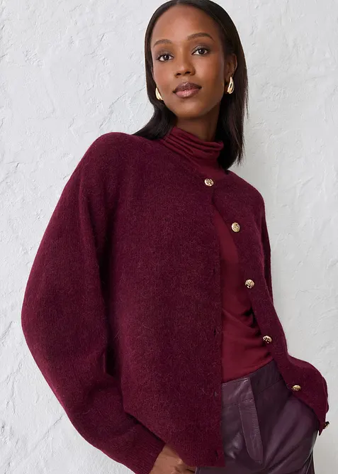 Cardigan i varmende alpakkaull-miks, bonprix