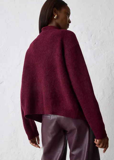 Cardigan i varmende alpakkaull-miks, bonprix