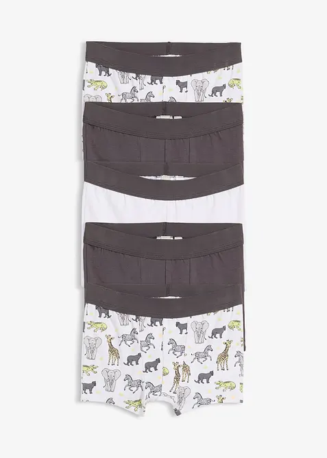Boksershorts med myk &oslash;kologisk bomull (5-pack), bonprix