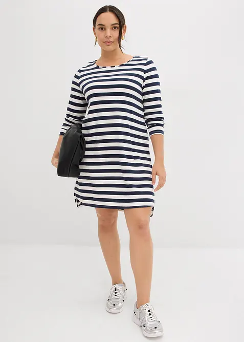 Kjole med forlenget bakstykke, av 100% fast bomull, bonprix