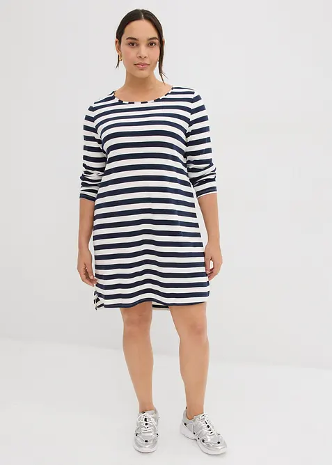 Kjole med forlenget bakstykke, av 100% fast bomull, bonprix