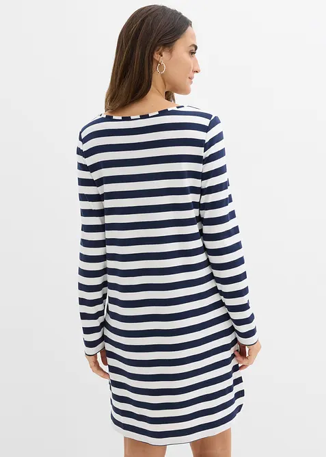 Kjole med forlenget bakstykke, av 100% fast bomull, bonprix